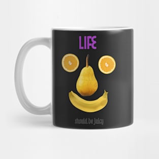 Happy Fruit Salad Face Mug